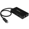 StarTech.com 3-portový USB 3.0 hub plus Gigabit Ethernet – USB-C – vrátane napájacieho zdroja
