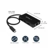StarTech.com 3-portový USB 3.0 hub plus Gigabit Ethernet – USB-C – vrátane napájacieho zdroja