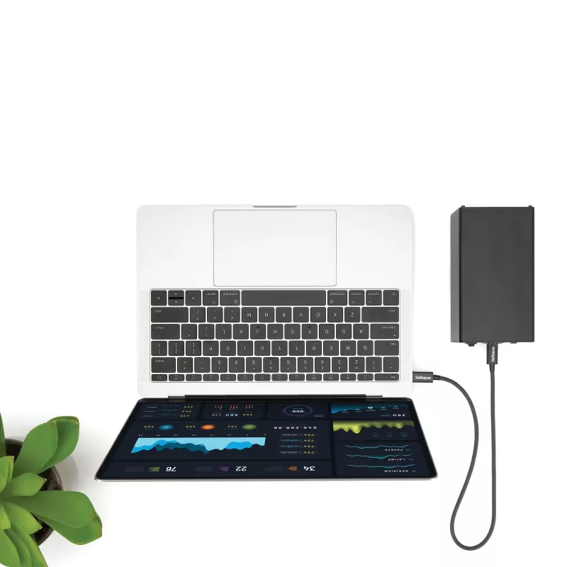 StarTech.com 0,5 m Thunderbolt 3 (40 Gbit/s) USB-C kábel – kompatibilný s Thunderbolt, USB a DisplayPort