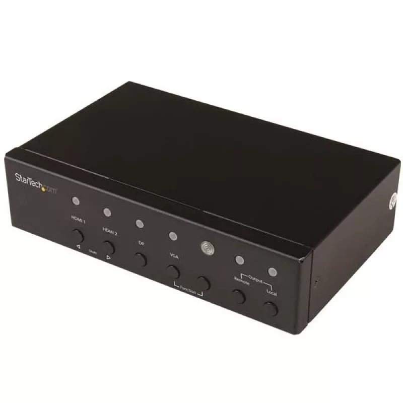 StarTech.com Multi-Input HDBaseT extender s integrovaným switchom – DisplayPort, VGA a HDMI cez CAT5e alebo CAT6 – až do 4K