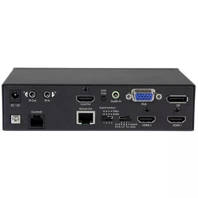 StarTech.com Multi-Input HDBaseT extender s integrovaným switchom – DisplayPort, VGA a HDMI cez CAT5e alebo CAT6 – až do 4K
