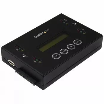 StarTech.com 1:1 samostatný duplikátor a vymazávač pevných diskov, USB thumb drive a SATA HDD/SSD klonovač a vymazávač diskov, LCD displej, TAA-kompatibilný, nezávislý od operačného systému