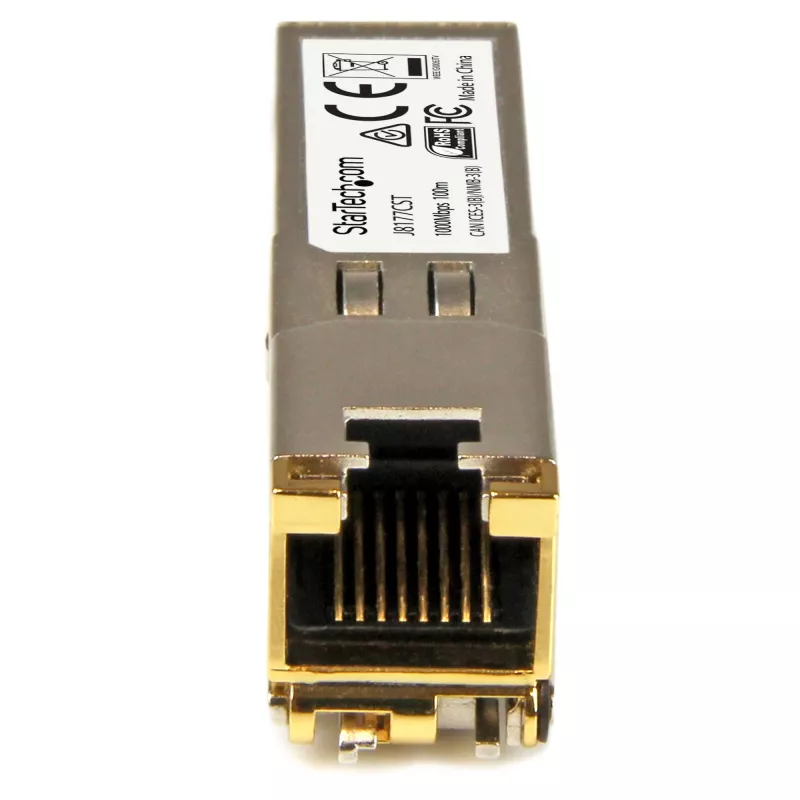 StarTech.com HP J8177C kompatibilný SFP transceiver modul – 1000BASE-T ~ HPE J8177C kompatibilný SFP modul – 1000BASE-T – SFP na RJ45 Cat6/Cat5e – 1GE Gigabit Ethernet SFP – RJ-45 100 m – HPE 1810, 1820, 2530