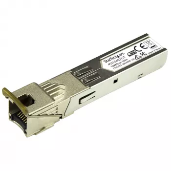 StarTech.com Gigabit medený RJ45 SFP transceiver modul – kompatibilný s HP 453154-B21 ~ HPE 453154-B21 kompatibilný SFP modul – 1000BASE-T – SFP na RJ45 Cat6/Cat5e – 1GE Gigabit Ethernet SFP – RJ-45 100 m – HPE 6120XG, 6120G, Flex Fabric