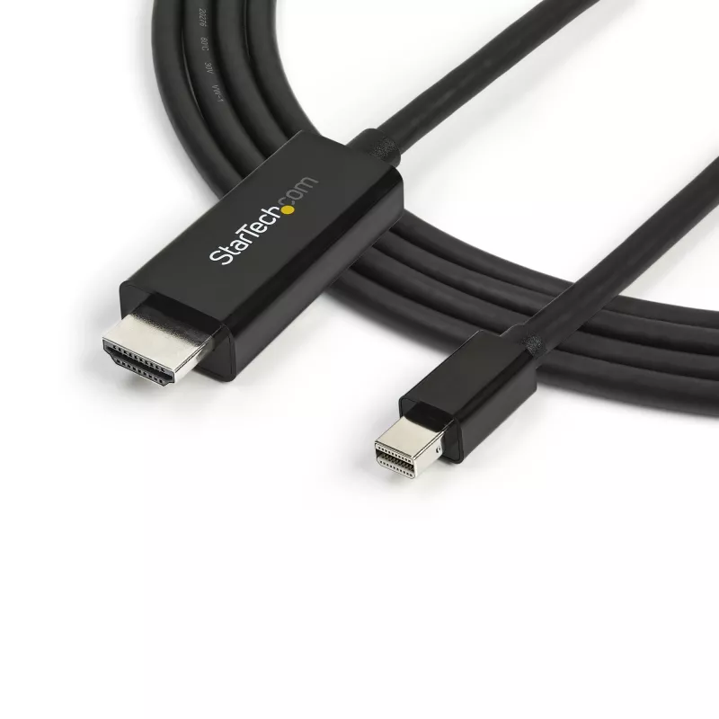 StarTech.com 3 m Mini DisplayPort na HDMI kábel – 4K 30 Hz video – mDP na HDMI adaptérový kábel – Mini DP alebo Thunderbolt 1/2 Mac/PC na HDMI monitor/display – mDP na HDMI konvertorový kábel