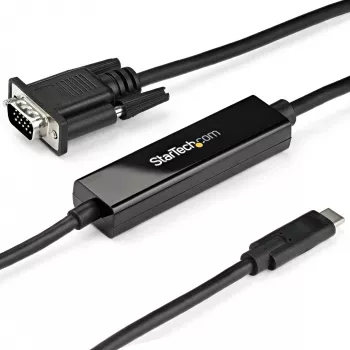 StarTech.com 1 m USB-C na VGA kábel – 1920x1200/1080p USB Type-C na VGA aktívny video adaptérový kábel – kompatibilný s Thunderbolt 3 – laptop na VGA monitor/projektor – DP Alt Mode HBR2