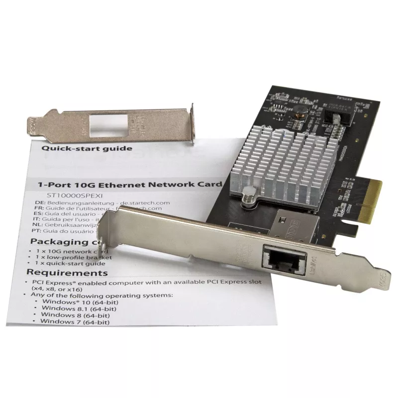 StarTech.com 1-port 10G Ethernet sieťová karta – PCI Express – Intel X550-AT čipset