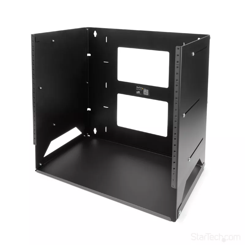 StarTech.com nástenný serverový rack s integrovanou policou – masívna oceľ – 8U