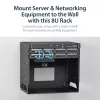 StarTech.com nástenný serverový rack s integrovanou policou – masívna oceľ – 8U