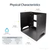StarTech.com nástenný serverový rack s integrovanou policou – masívna oceľ – 8U
