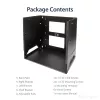 StarTech.com nástenný serverový rack s integrovanou policou – masívna oceľ – 8U