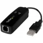 StarTech.com USB 2.0 fax modem – 56K externý hardvérový dial-up V.92 modem/dongle/adaptér – počítačový/laptopový faxmodem – USB na telefónnu zásuvku – USB dátový modem – sieťový fax/CMR/POS