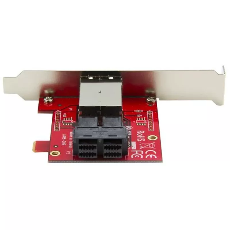 StarTech.com Mini-SAS adaptér – duálny SFF-8643 na SFF-8644 – s plnou a nízkoprofilovou konzolou – 12 Gbit/s
