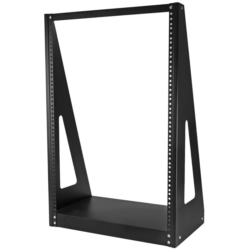 StarTech.com 2-stĺpikový 16U vysokovýkonný desktopový serverový rack, malý otvorený 19