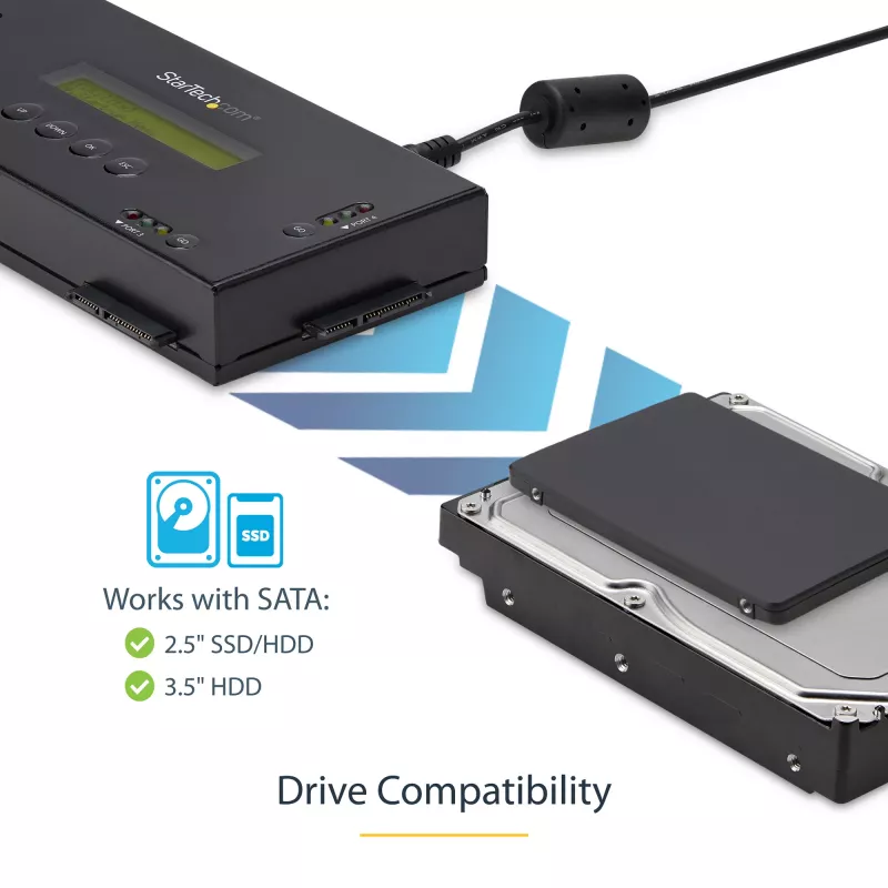 StarTech.com 4-bay SSD/HDD hard drive eraser – 2,5