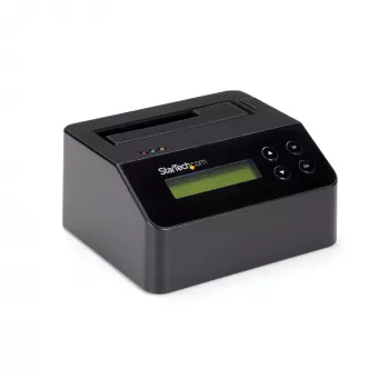 StarTech.com jednošachtový vymazávač pevných diskov, samostatný HDD/SSD sanitizer, 4Kn, USB 3.0 na SATA III (6 Gbit/s), 9 režimov vymazania, LCD displej, bezpečné vymazanie pevných diskov sanitizer dock, DB-9 tlačový port, TAA kompatibilný
