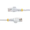 StarTech.com Cat5e Ethernet patch kábel s RJ45 konektormi bez západky – 0,5 m, biely