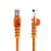 StarTech.com Cat5e Ethernet patch kábel s RJ45 konektormi bez západky – 0,5 m, oranžový