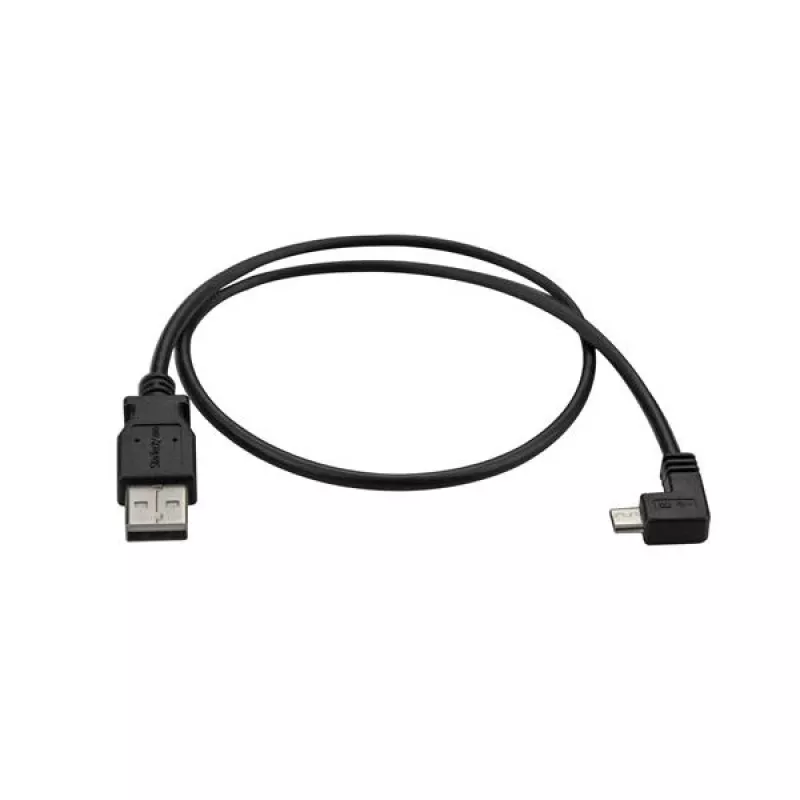 StarTech.com Micro-USB nabíjací a synchronizačný kábel M/M – zahnutý Micro-USB – 24 AWG – 0,5 m