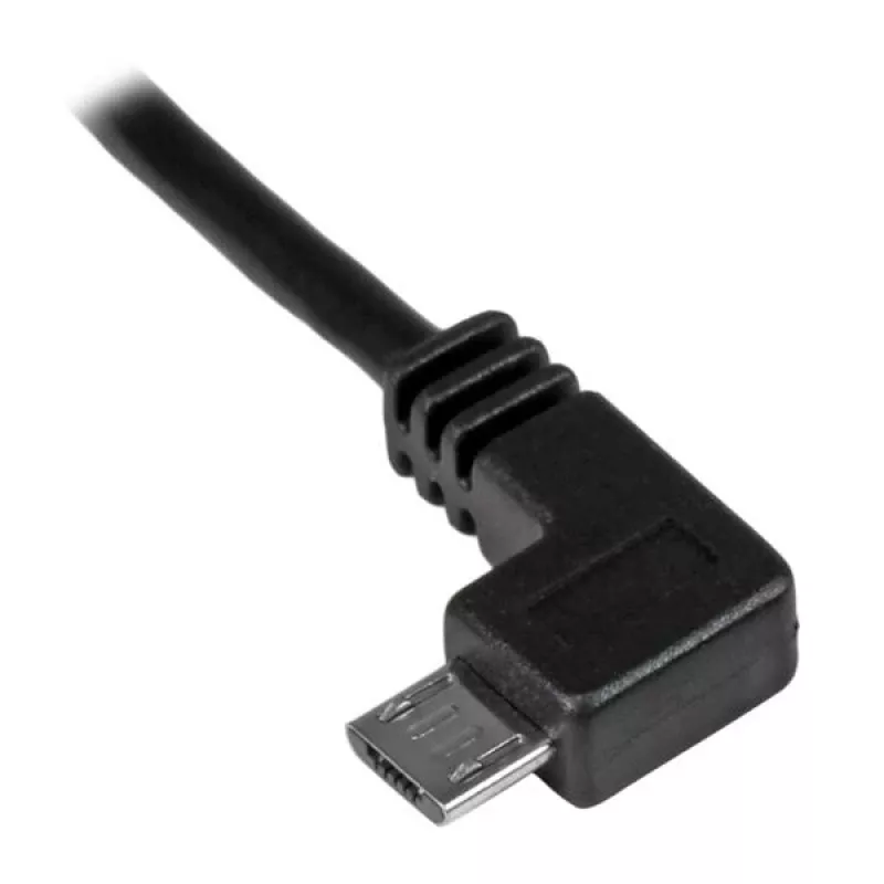 StarTech.com Micro-USB nabíjací a synchronizačný kábel M/M – ľavozahnutý Micro-USB – 24 AWG – 0,5 m