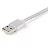 StarTech.com 1 m USB multi nabíjací kábel – USB na Micro-USB alebo USB-C alebo Lightning pre iPhone/iPad/iPod/Android – Apple MFi certifikovaný – 3-in-1 USB nabíjačka – pletený