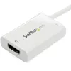 StarTech.com USB-C na HDMI 2.0 adaptér s Power Delivery – 4K 60Hz USB Type-C na HDMI displej video konvertor – 60W PD priechodné nabíjanie – kompatibilný s Thunderbolt 3 – biely