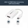 StarTech.com USB-C na HDMI 2.0 adaptér s Power Delivery – 4K 60Hz USB Type-C na HDMI displej video konvertor – 60W PD priechodné nabíjanie – kompatibilný s Thunderbolt 3 – biely