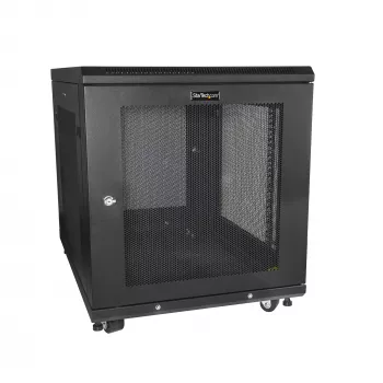 StarTech.com 4-stĺpikový 12U server rack, uzamykateľná 19