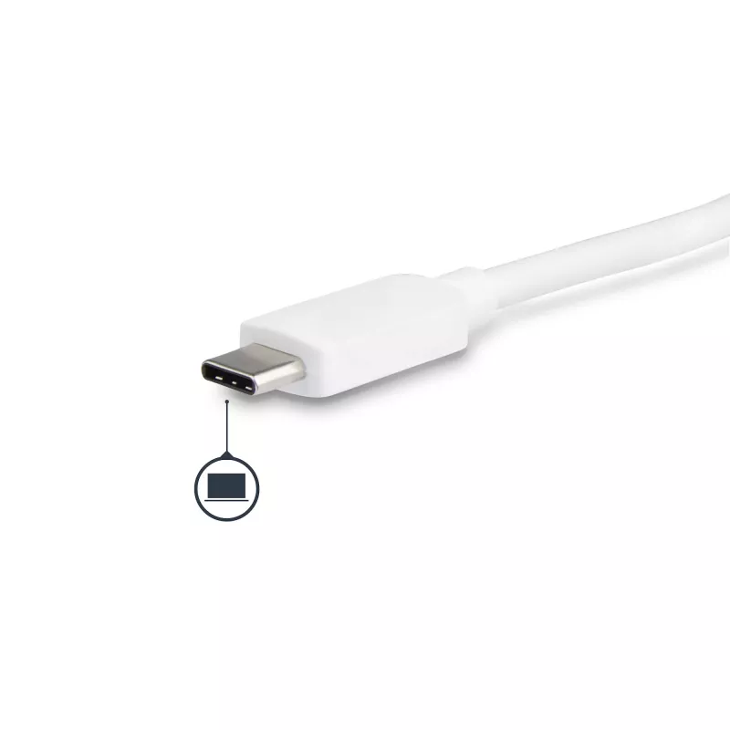 StarTech.com USB-C multiport adaptér – USB-C na DVI-D (digitálny) video adaptér s 60W Power Delivery priechodným nabíjaním, GbE, USB-A – prenosná mini dokovacia stanica pre USB Type-C/Thunderbolt 3 notebooky