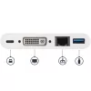 StarTech.com USB-C multiport adaptér – USB-C na DVI-D (digitálny) video adaptér s 60W Power Delivery priechodným nabíjaním, GbE, USB-A – prenosná mini dokovacia stanica pre USB Type-C/Thunderbolt 3 notebooky