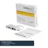 StarTech.com USB-C multiport adaptér – USB-C na DVI-D (digitálny) video adaptér s 60W Power Delivery priechodným nabíjaním, GbE, USB-A – prenosná mini dokovacia stanica pre USB Type-C/Thunderbolt 3 notebooky