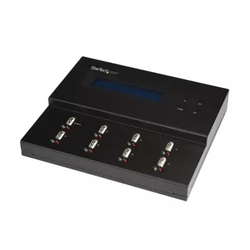 StarTech.com samostatný 1-na-7 USB USB flash duplikátor a vymazávač, multi-USB flash kopírovač, systémová a súborová aj celodisková kópia s 1,5 GB/min, jednoduché a 3-prechodové vymazanie, LCD displej – TAA