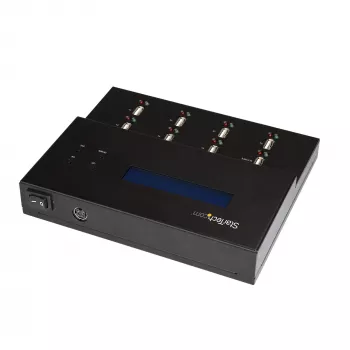 StarTech.com samostatný 1-na-7 USB USB flash duplikátor a vymazávač, multi-USB flash kopírovač, systémová a súborová aj celodisková kópia s 1,5 GB/min, jednoduché a 3-prechodové vymazanie, LCD displej – TAA