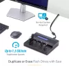 StarTech.com samostatný 1-na-7 USB USB flash duplikátor a vymazávač, multi-USB flash kopírovač, systémová a súborová aj celodisková kópia s 1,5 GB/min, jednoduché a 3-prechodové vymazanie, LCD displej – TAA