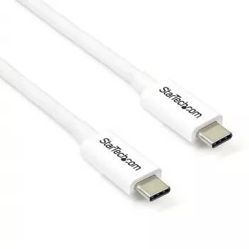 StarTech.com Thunderbolt 3 kábel – 20Gbps – 2 m – biela – kompatibilný s Thunderbolt, USB a DisplayPort
