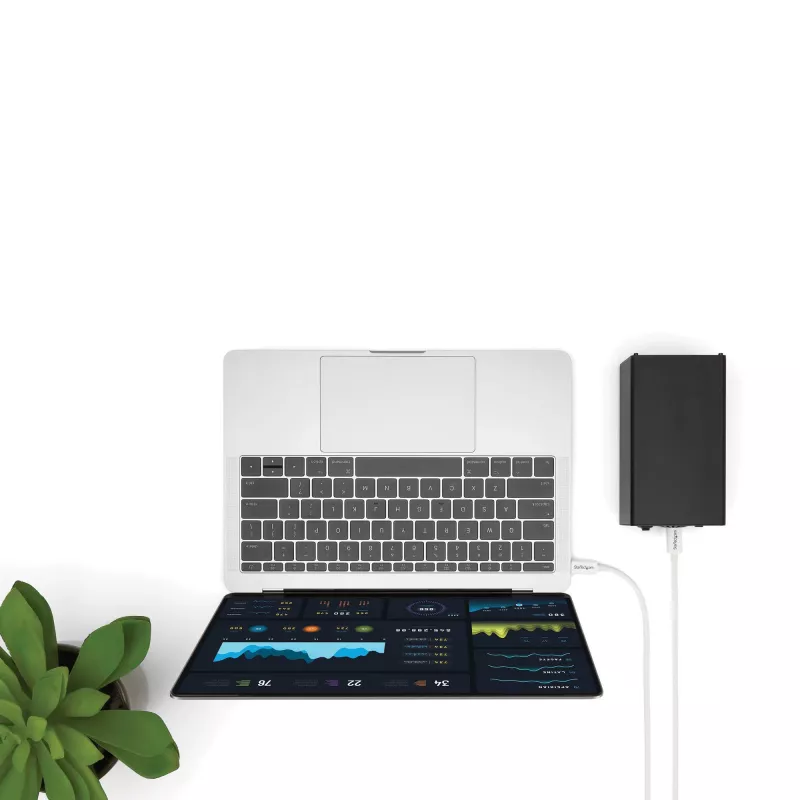 StarTech.com Thunderbolt 3 kábel – 20Gbps – 2 m – biely – kompatibilný s Thunderbolt, USB a DisplayPort
