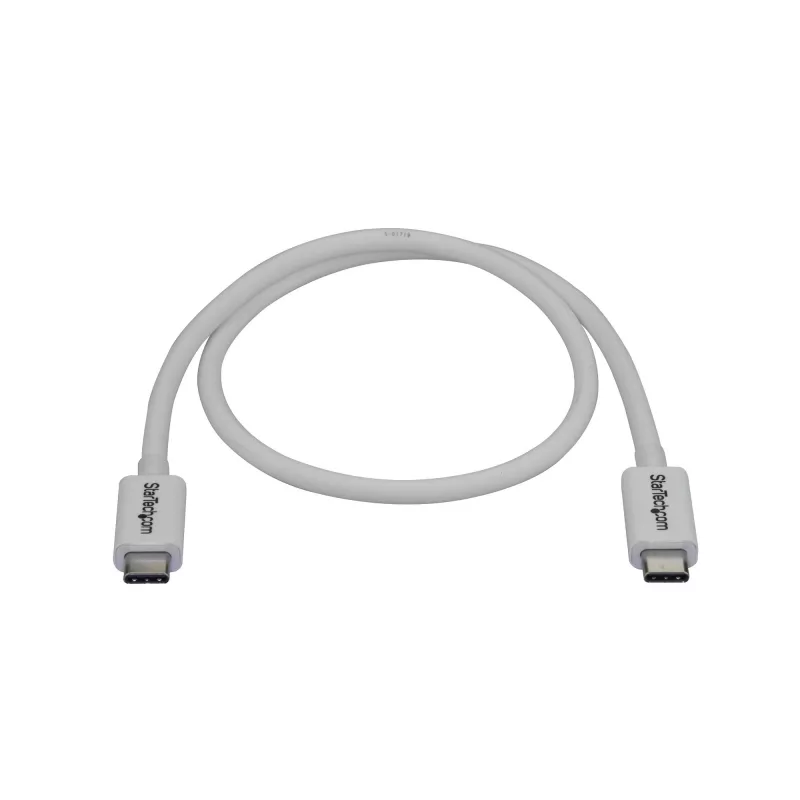 StarTech.com Thunderbolt 3 kábel – 40 Gbit/s – 0,5 m – biely – kompatibilný s Thunderbolt, USB a DisplayPort