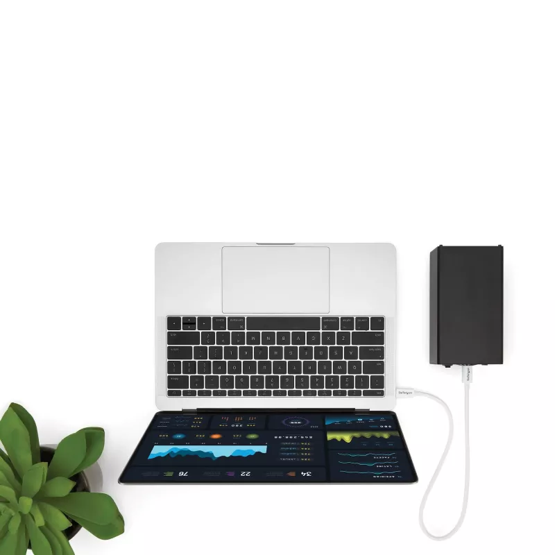 StarTech.com Thunderbolt 3 kábel – 40 Gbit/s – 0,5 m – biely – kompatibilný s Thunderbolt, USB a DisplayPort