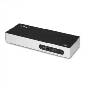 StarTech.com USB 3.0 dokovacia stanica – dvojmonitorová dokovacia stanica pre notebook s HDMI & DVI/VGA videom – 6-portový USB 3.1 Gen 1 5Gbps hub, GbE, audio – univerzálny Type-A dok – Windows & Mac