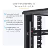 StarTech.com 4-stĺpikový 42U server rack, 19 inch dátová skriňa pre montáž počítačových / AV / IT zariadení, racková skriňa s kolieskami, plnohodnotné priemyselné sieťové úložisko