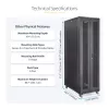StarTech.com 4-stĺpikový 42U server rack, 19 inch dátová skriňa pre montáž počítačových / AV / IT zariadení, racková skriňa s kolieskami, plnohodnotné priemyselné sieťové úložisko