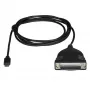 StarTech.com USB-C na paralelný tlačiarňový kábel, čierny, USB C, DB25, 1,83 m, konektor samec/samica, CE, RoHS