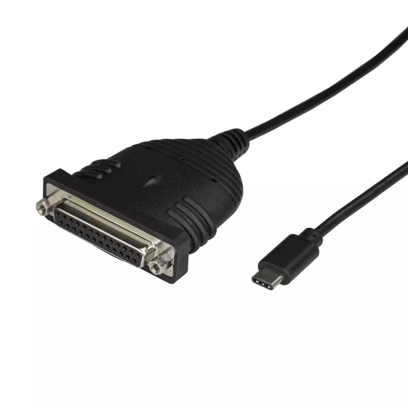 StarTech.com USB-C na paralelný tlačiarňový kábel, čierny, USB C, DB25, 1,83 m, konektor samec/samica, CE, RoHS