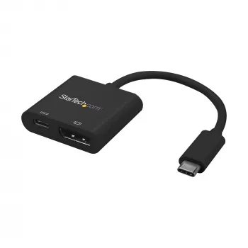 StarTech.com USB-C na DisplayPort adaptér s Power Delivery – 4K 60Hz HBR2 – USB Type-C na DP 1.2 monitor video konvertor s nabíjaním – 60W PD priechodné – kompatibilný s Thunderbolt 3