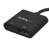 StarTech.com USB-C na DisplayPort adaptér s Power Delivery – 4K 60Hz HBR2 – USB Type-C na DP 1.2 monitor video konvertor s nabíjaním – 60W PD priechodné – kompatibilný s Thunderbolt 3