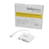 StarTech.com USB-C na DVI adaptér s Power Delivery – 1080p USB Type-C na DVI-D Single Link video konvertor s nabíjačkou – 60W PD priechodné – kompatibilný s Thunderbolt 3 – biely