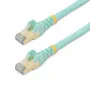 StarTech.com 3 m CAT6a Ethernet kábel – 10 Gigabit tienený, snagless RJ45 100W PoE patch kábel – 10GbE STP sieťový kábel s odľahčením ťahu – aqua, jednotlivo testovaný / kabeláž UL certifikovaná / TIA