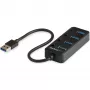 StarTech.com 4-portový USB 3.0 hub – USB-A na 4x USB 3.0 Type-A s individuálnymi vypínačmi pre porty – SuperSpeed 5 Gbit/s USB 3.1/3.2 Gen 1 – USB napájanie z busu – Prenosný – 25 cm pevne pripojený kábel~4-portový USB 3.0 hub – USB-A na 4x USB 3.0 Type-A s individuálnymi vypínačmi pre porty – SuperSpeed USB 3.2 Gen 1 (5 Gbit/s) – USB napájanie z busu – Prenosný – 9,8