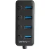 StarTech.com 4-portový USB 3.0 hub – USB-A na 4x USB 3.0 Type-A s individuálnymi vypínačmi pre porty – SuperSpeed 5 Gbit/s USB 3.1/3.2 Gen 1 – USB napájanie z busu – Prenosný – 25 cm pevne pripojený kábel~4-portový USB 3.0 hub – USB-A na 4x USB 3.0 Type-A s individuálnymi vypínačmi pre porty – SuperSpeed USB 3.2 Gen 1 (5 Gbit/s) – USB napájanie z busu – Prenosný – 9,8 inch…