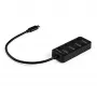 StarTech.com 4-portový USB-C hub – USB-C na 4x USB 3.0 Type-A porty s individuálnymi vypínačmi – SuperSpeed 5 Gbit/s USB 3.1/3.2 Gen 1 – USB napájanie z busu – Prenosný – 25 cm pevný kábel